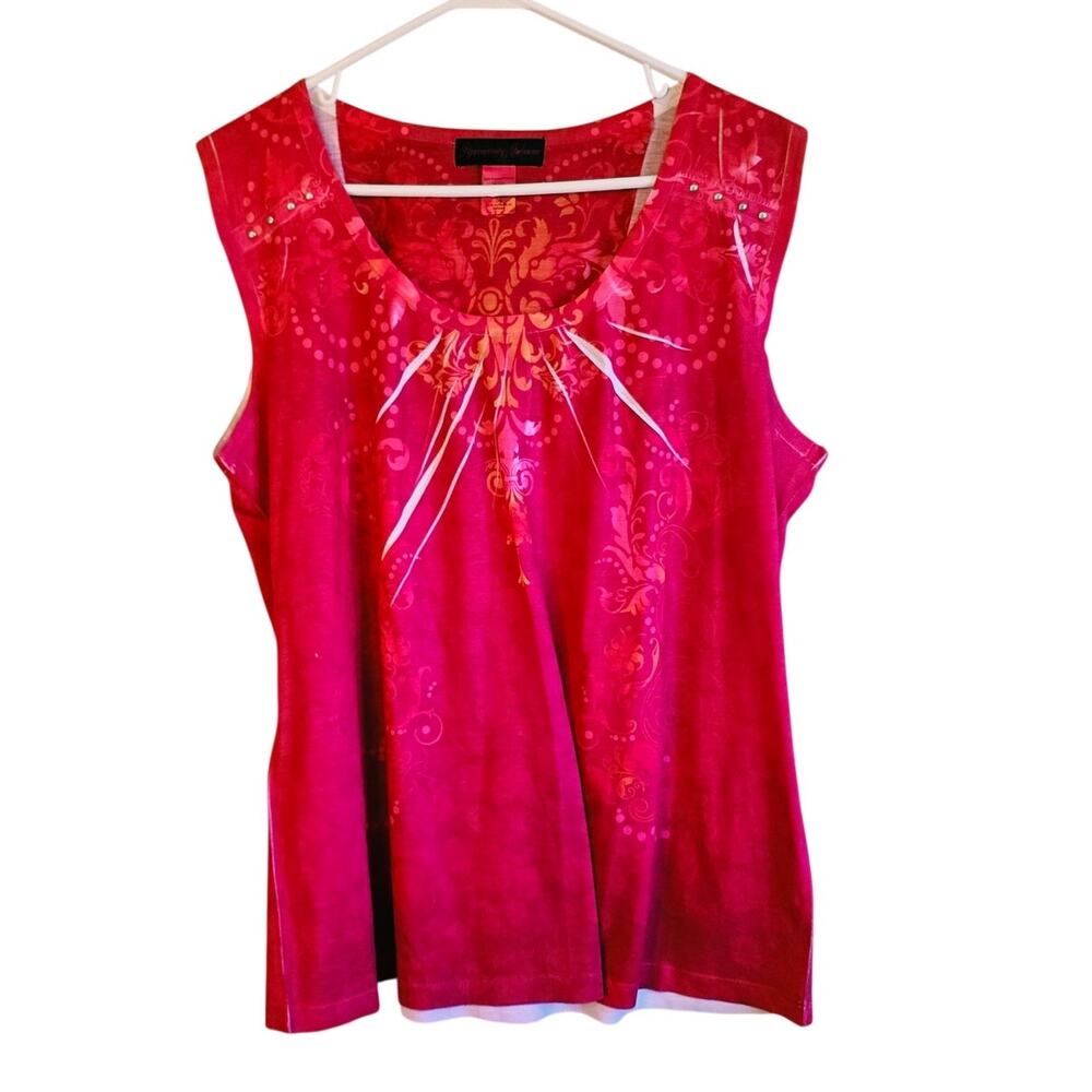 Appropriate Behavior red print sleeveless y2k blouse size 20